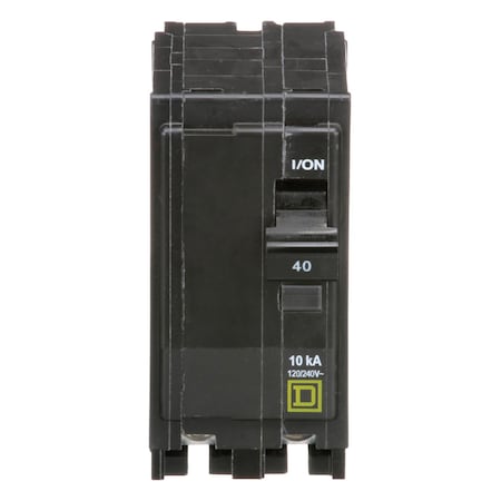Square D Miniature Circuit Breaker, QO Series, 40A, 2 Pole, 120/240V AC, 10kA at 120/240V AC QO240C